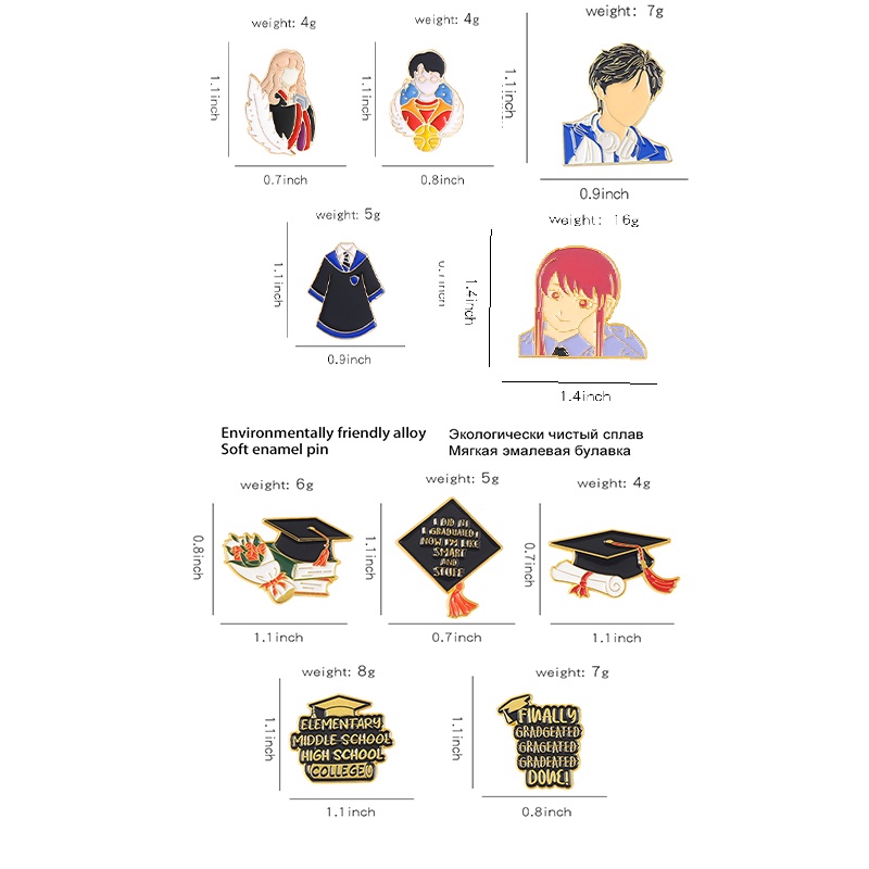 Ghim Cài Áo Bằng Kim Loại Tráng Men Hình Hoạt Hình Dễ Thương