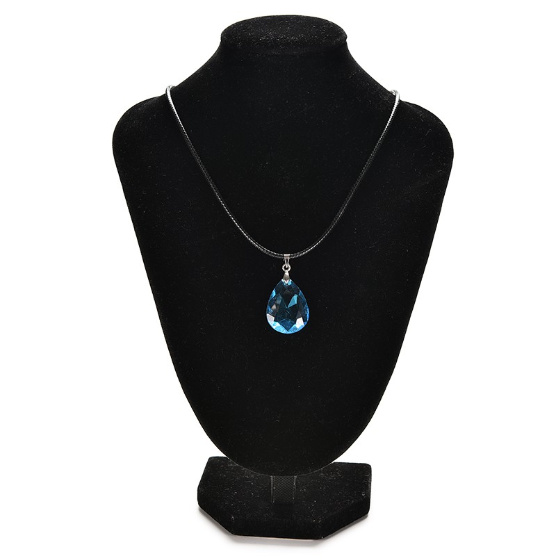 {factoryoutlet} Cosplay Light blue Crystal Necklace for Sword Art Online SAO Kirito Asuna adover