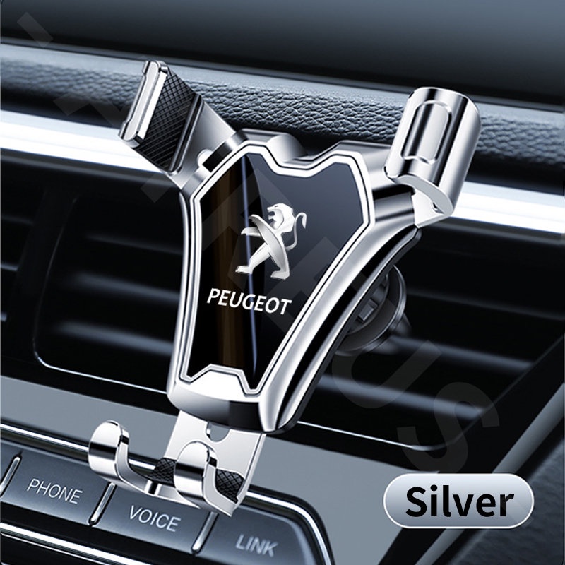 Giá Đỡ Điện Thoại 4.7-7 inch Xoay 360 Độ Gắn Lỗ Thông Gió Xe Hơi Peugeot° Giá Đỡ Điện Thoại Xoay Trọng Lực Cho Peugeot 206 208 207 307 308 2008 3008 508 408 5008 406