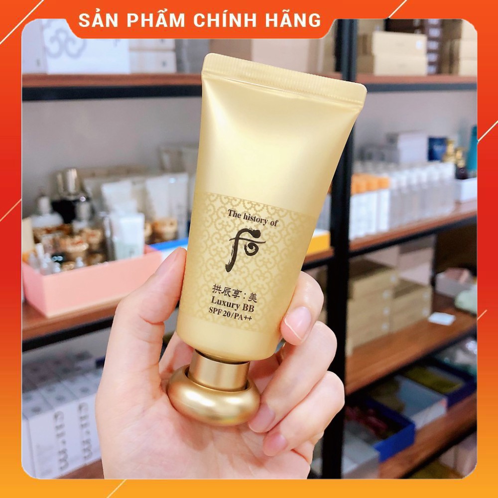 TUÝP KEM NỀN BB WHOO VÀNG LUXURY 45ML NÂNG TÔNG SÁNG CÓ ÁNH KIM SIÊU ĐẸP