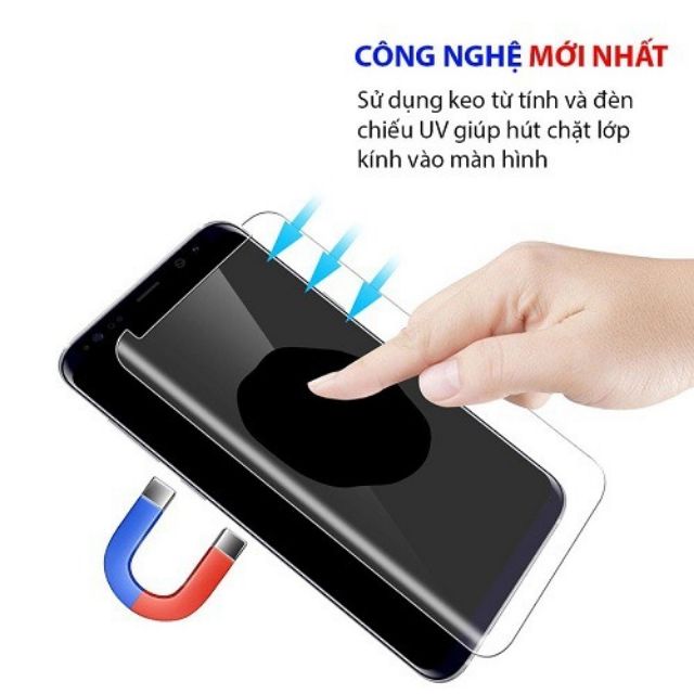 Dán kính cường lực full màn keo UV samsung galaxy note 9