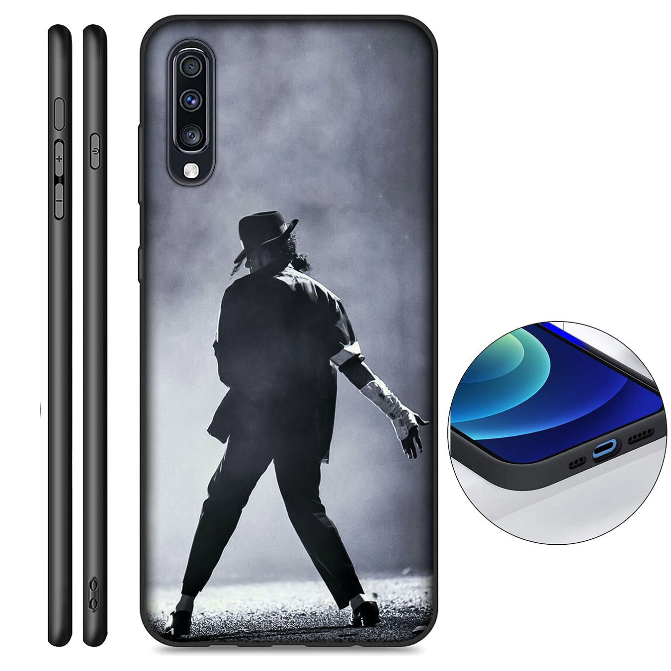 iPhone 12 Mini 11 Max Pro SE 2020 XR Phone Case Soft Silicone Casing Michael Jackson