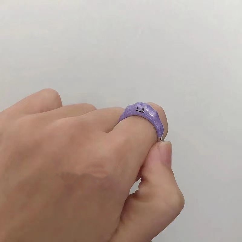 Nhẫn hở thiết kế hình mặt cười thời trang cho nữ