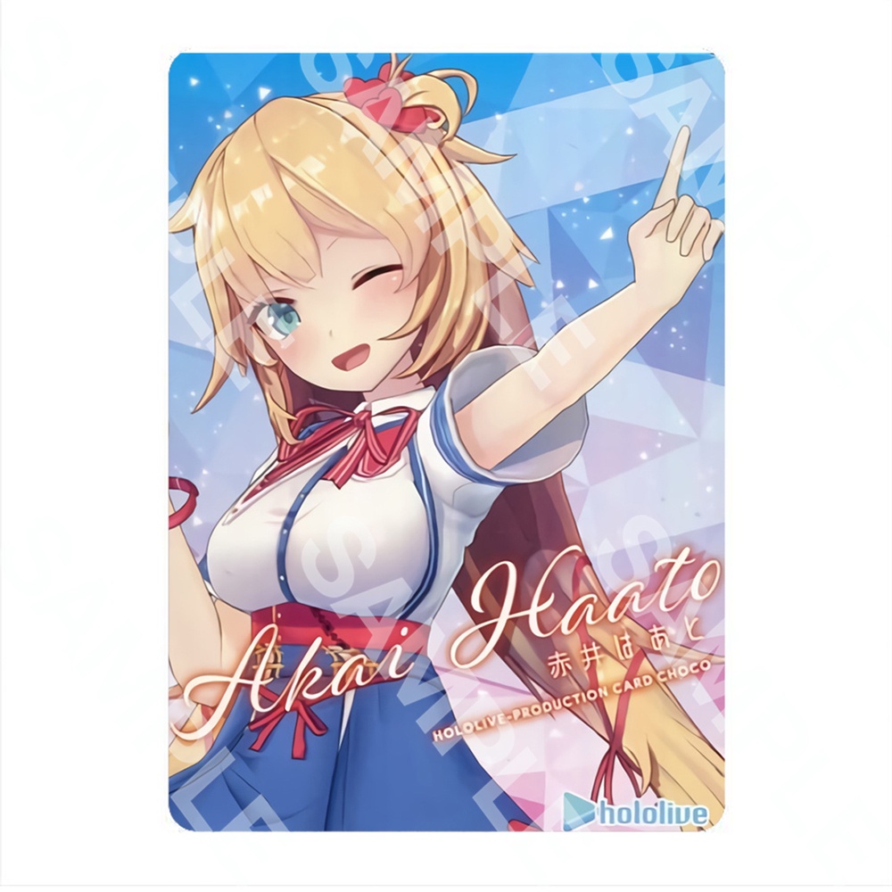 Ảnh card bo góc in hình nhân vật HOLOLIVE ver CHOCO Vtuber 18 mẫu thẻ bo viền 5*8cm anime chibi sưu tầm #