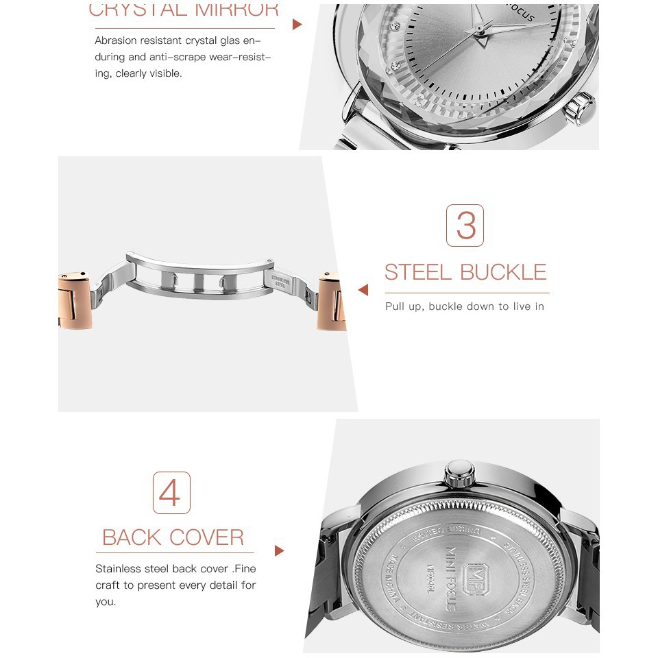 ĐỒNG HỒ NỮ MINI FOCUS 0040L DÂY THÉP CAO CẤP Bán lẻ giá sỉ