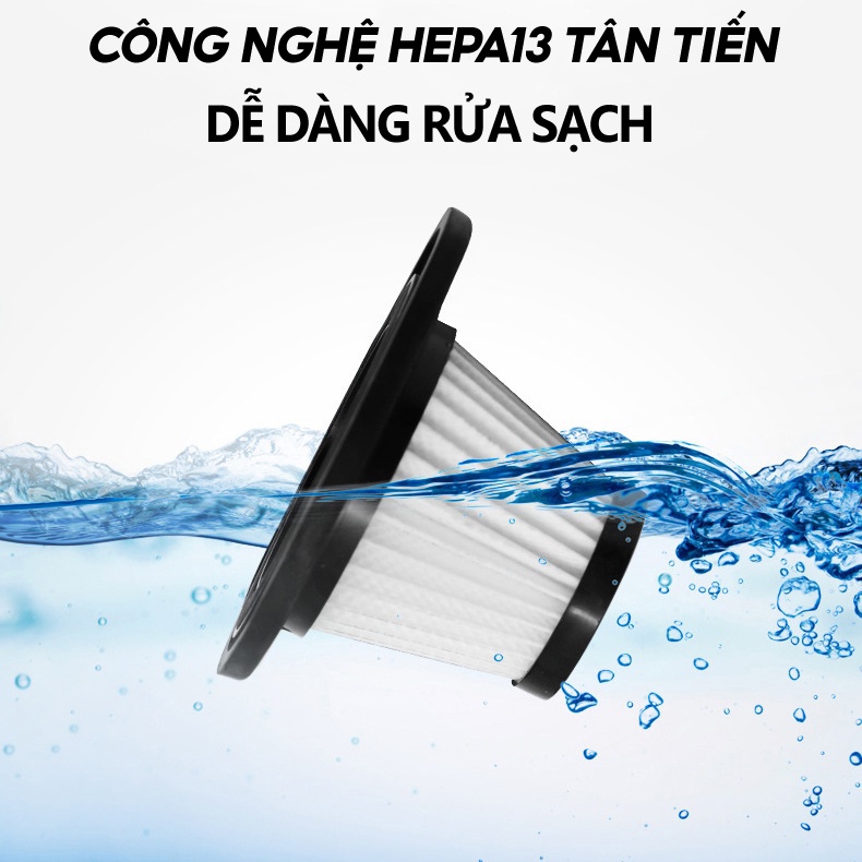 Máy Hút Bụi Cầm Tay Không Dây Damas XC628 Chính hãng - Máy hút bụi ô tô và giường nệm, công suất 120W - UniMart