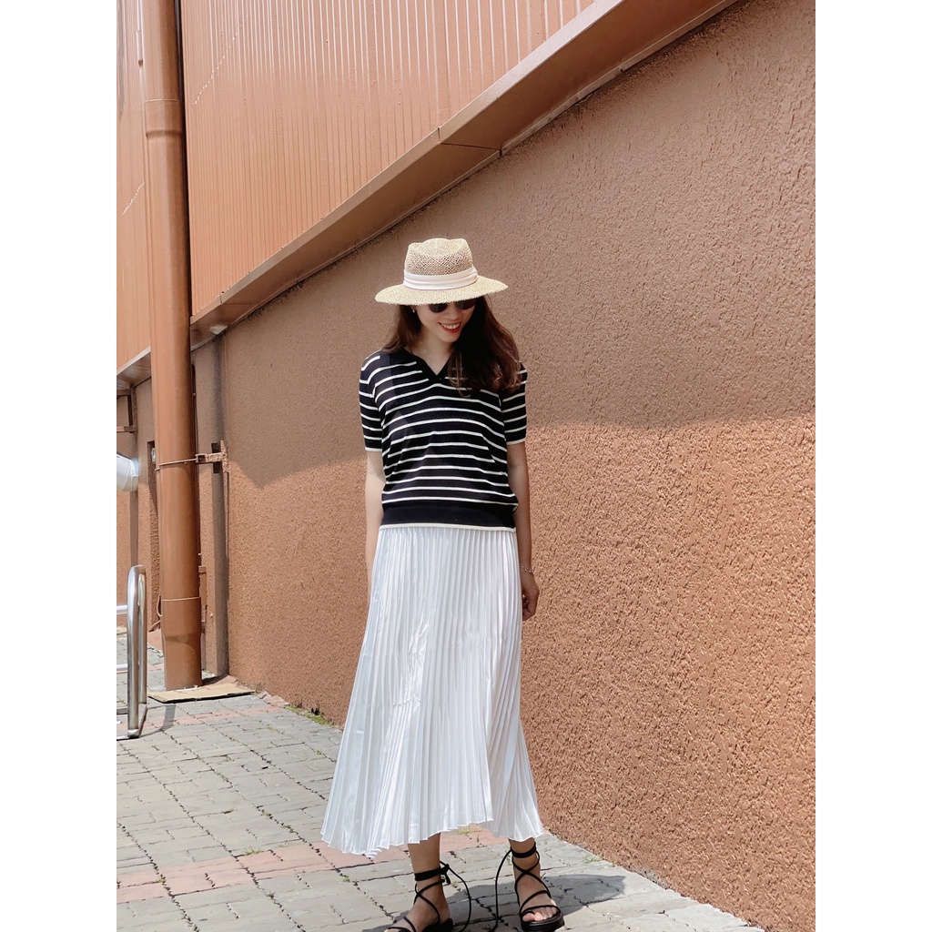 (HÀNG SẴN - HÌNH THẬT) Chân váy xếp ly satin ánh kim - Chân váy xếp ly dáng chữ A cao cấp NHIỀU MÀU LỰA CHỌN