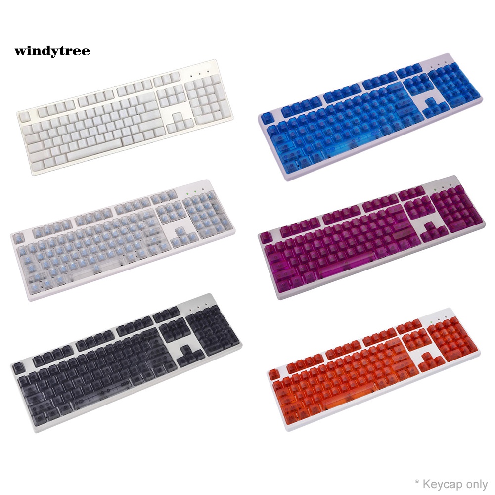 Set 104 nắp phím cơ màu trong suốt thay thế cho bàn phím cơ