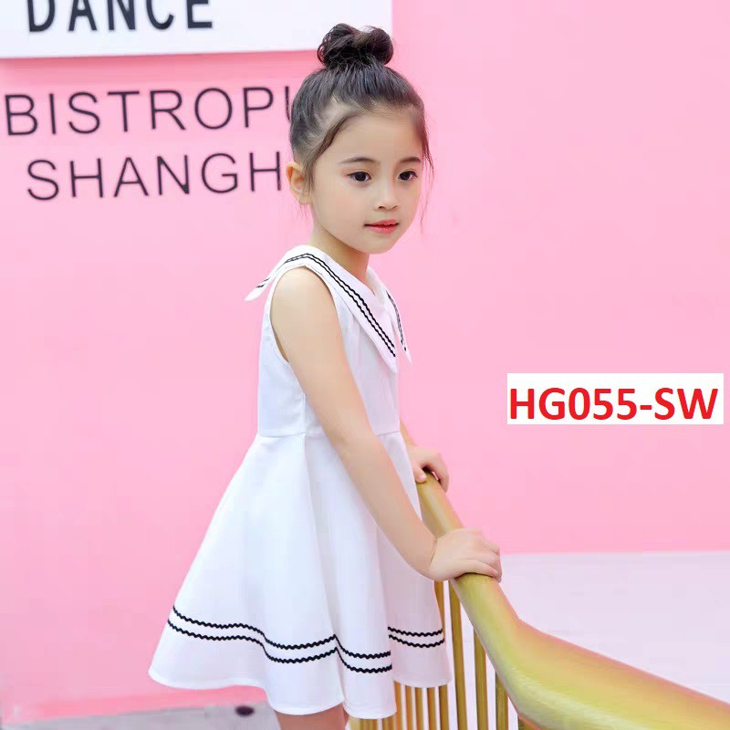 0 - Váy đầm bé gái cổ hải quân điệu đà - HG055