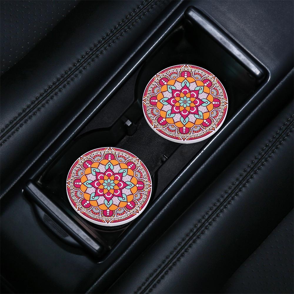 Xe Hơi Đồ Chơi Chất Lượng Cao|Đế Lót Ly Bằng Cao Su Chống Trượt Họa Tiết Mandala Độc Đáo
