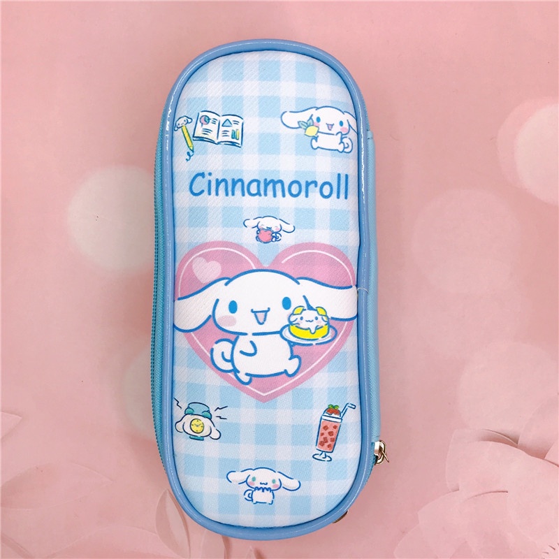 SANRIO Túi Da Pu Hai Khóa Kéo Sức Chứa Lớn Họa Tiết hello kitty