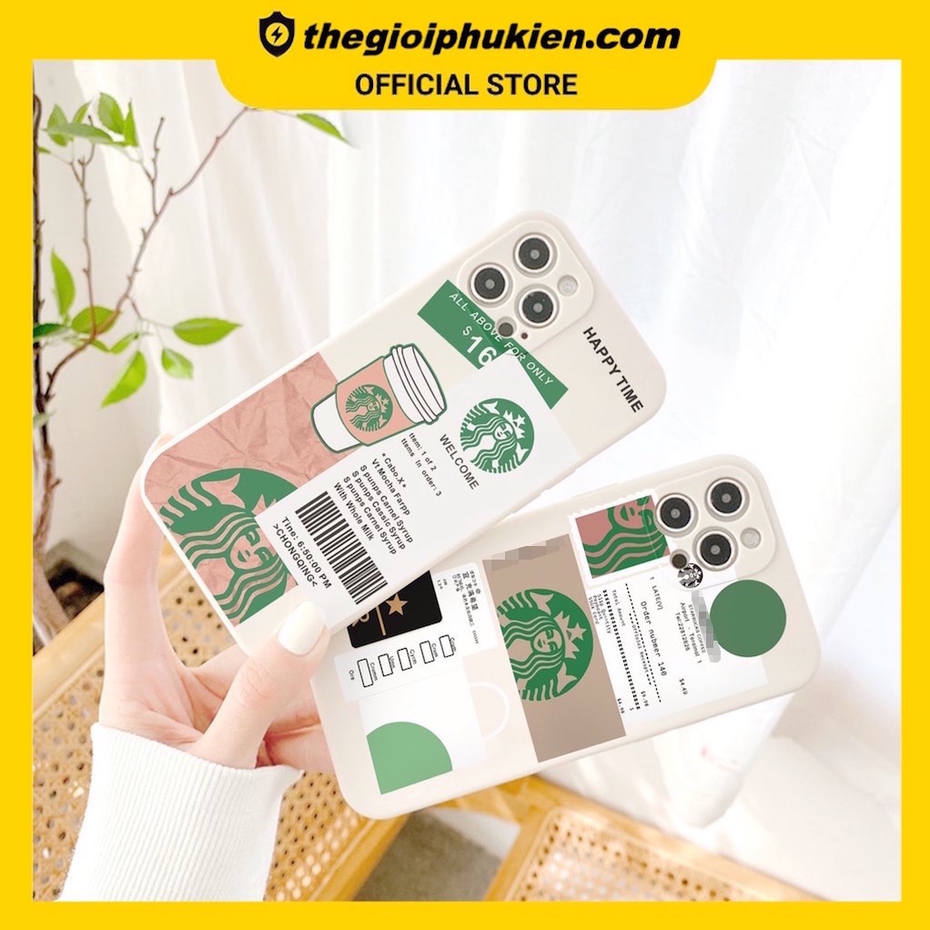 Ốp lưng iphone cạnh vuông Starbuc 6/6plus/6s/6splus/7/7plus/8/8plus/x/xr/xs/11/12/pro/max/mini - e52