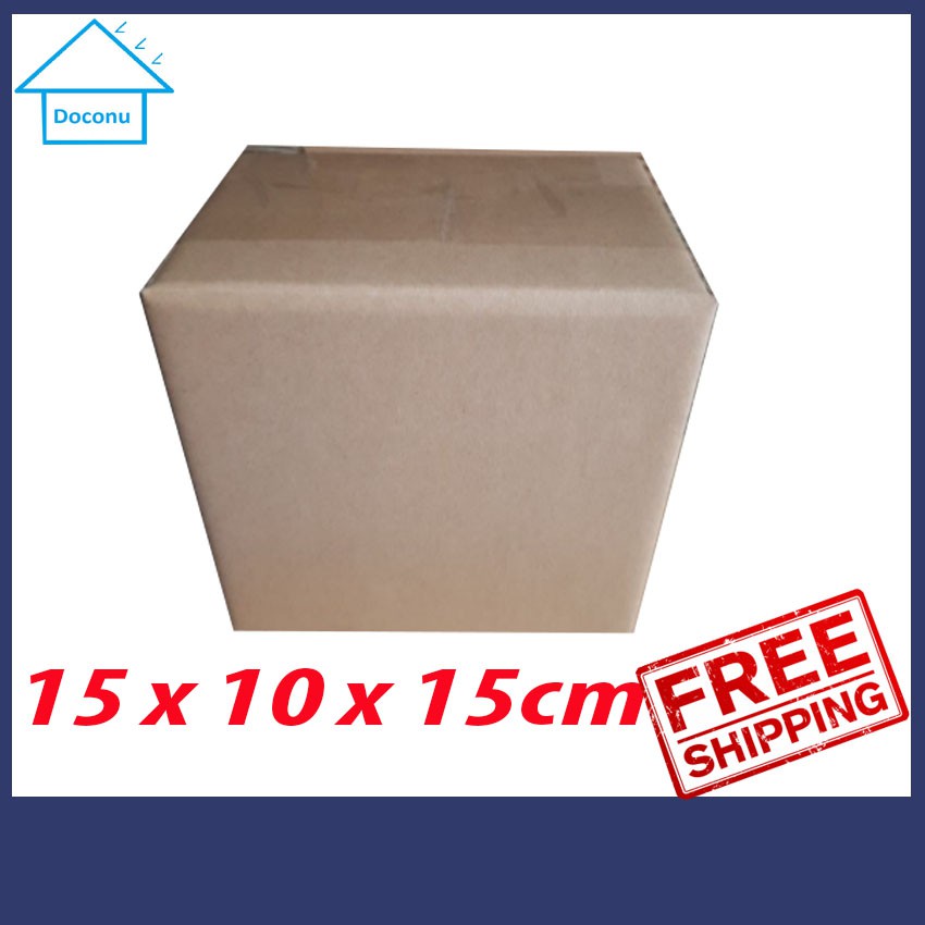 Hộp carton 15 x 10 x 15cm DOCONU. Thùng gói hàng cỡ nhỏ