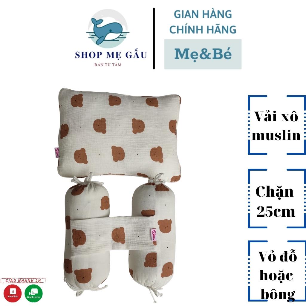 Gối chặn xô muslin cao cấp MERU kích thước 25cm