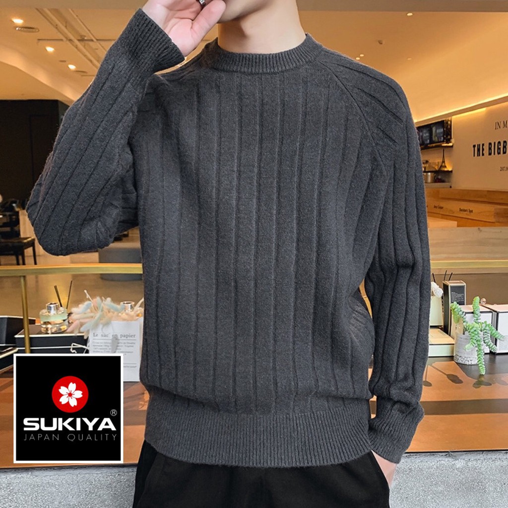 Áo len nam cổ tròn dáng Hàn Quốc, Chất len lông cừu mềm mại AL05 | BigBuy360 - bigbuy360.vn