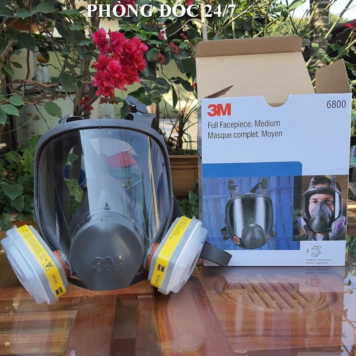 Mặt Nạ 3M 6800 Hàng Chính Hãng Kèm Phin Hàn Quốc 3M6003 Chống Độc Khử Mùi Khi Phun Sơn Và Hóa Chất