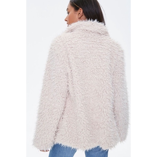 Áo khoác lông Shaggy Faux Fur Coat F21 hàng XK