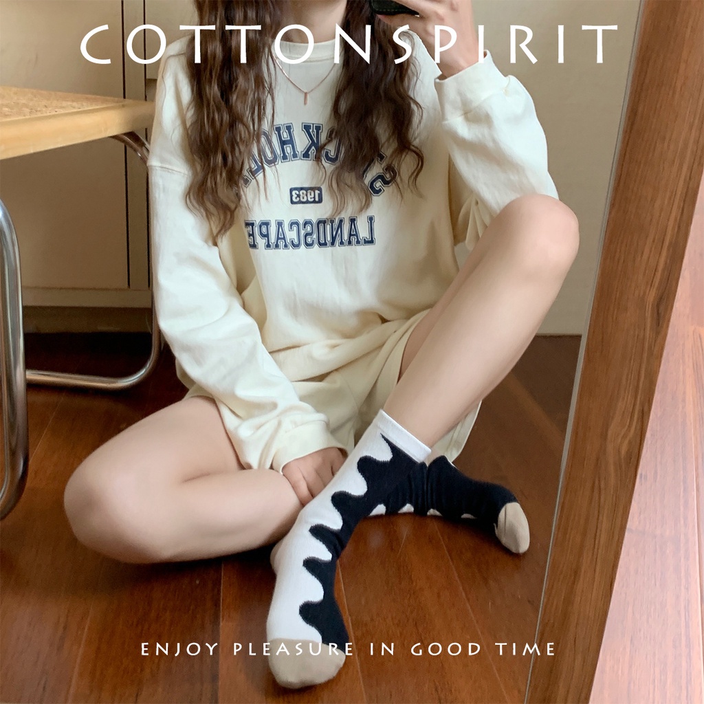 Vớ nữ cổ cao cá tính Hàn Quốc Cao cấp Tất dài nữ cao cổ chất dày dặn Thu Đông