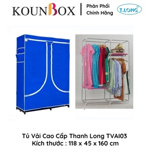 Tủ vải Cao Cấp Thanh Long TVAI03 Kích thước 118 x 45 x 160 cm | Kounbox