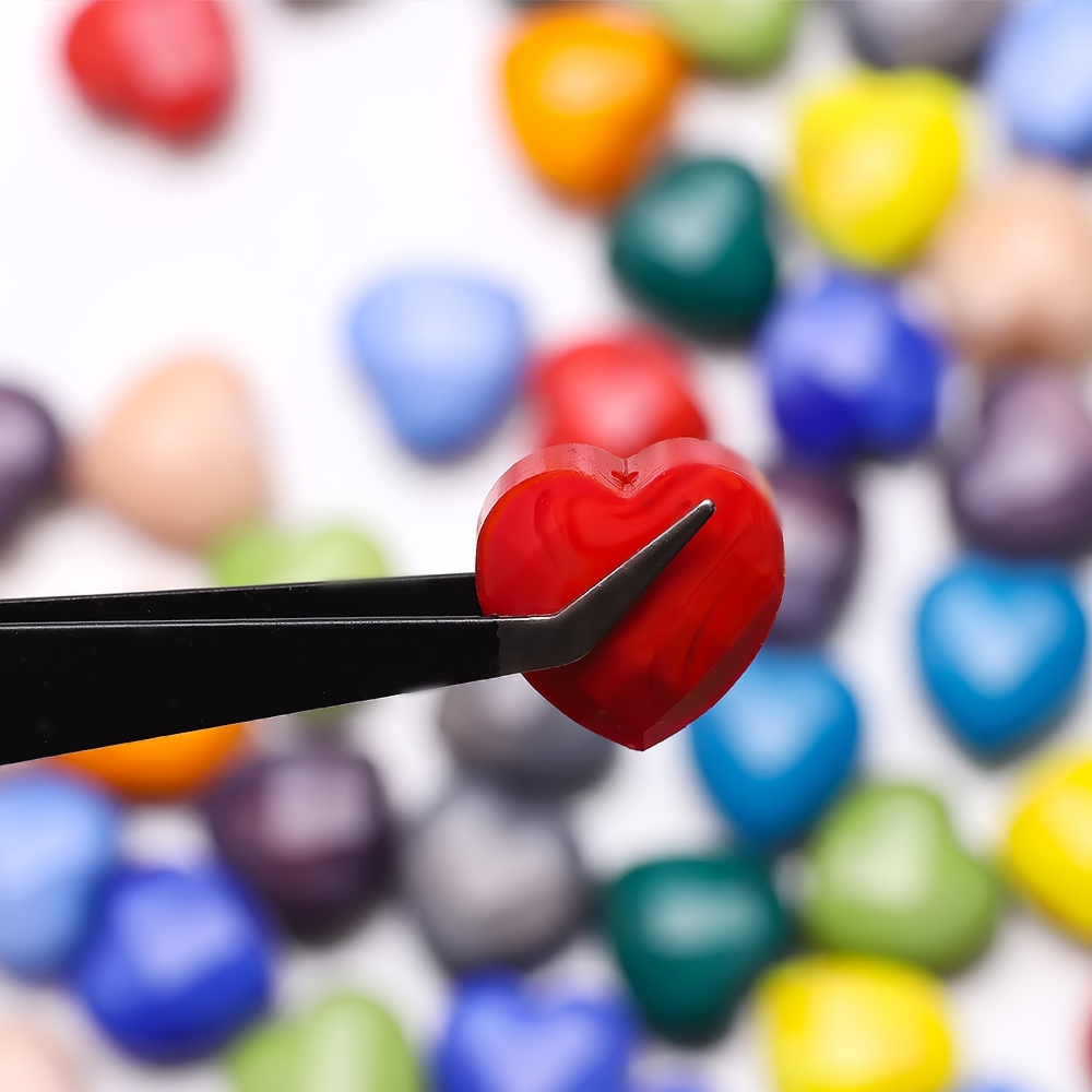 Set 10 Mặt Dây Chuyền Hình Trái Tim Bằng Kính 16mm Nhiều Màu Sắc