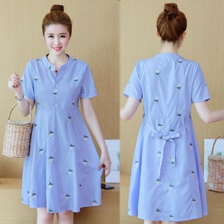 Cochanh - đầm bầu ren xanh dương