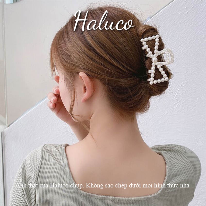 Kẹp tóc ngọc trai phong cách Hàn Quốc, Kẹp tóc càng cua xinh xắn dễ thương cho nữ Haluco.accessories  KT02