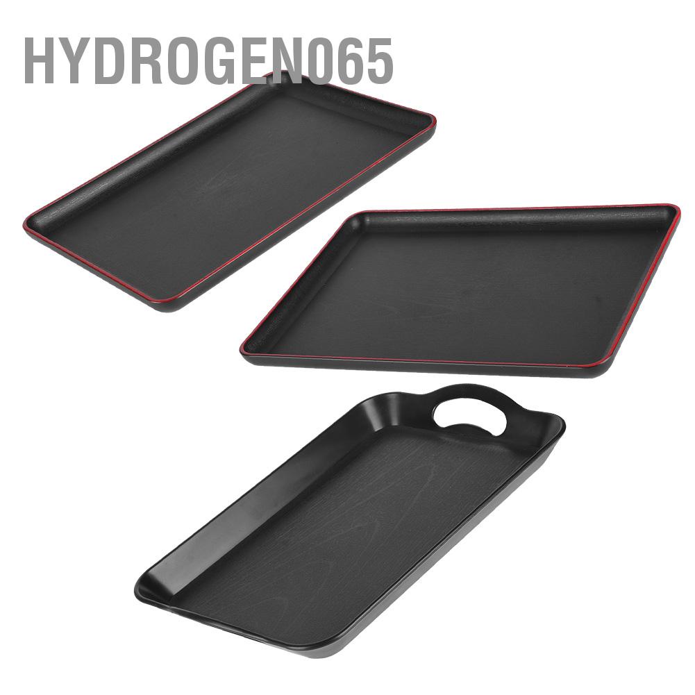 Hydrogen065 Tray Wood Grain Imitation Rectangular Acrylic Plastic for Fast Food Hotel Home Restaurant