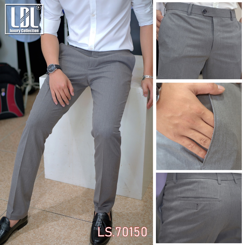 Quần âu nam dáng Hàn Quốc ống suông công sở cao cấp thương hiệu LDL vải nhập khẩu size 45 - 85kg 5 màu ưa thích