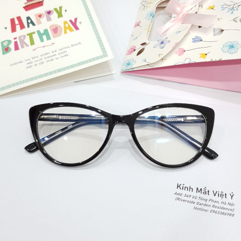 Mắt kính cận nữ nhựa bọc kim loại, mắt mèo - CATEY Y8013