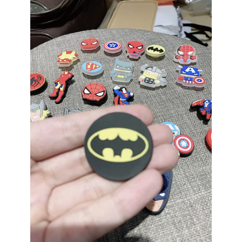 Charm /Jibitz Siêu Nhân Avengers GẮN DÉP CROCS - ỐP ĐIỆN THOẠI bằng cao su