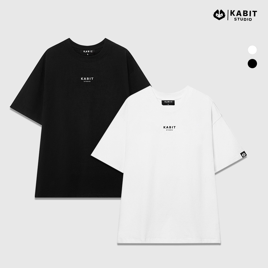 Áo Thun Tay Lỡ Local Brand KABIT BASIC 2023 Unisex Nam Nữ - Trắng/Đen