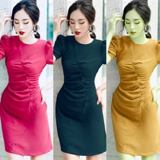 Váy tay lỡ nhún eo