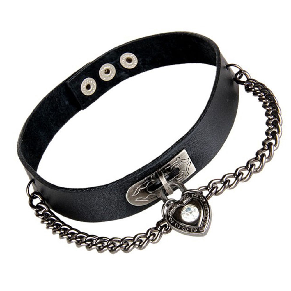 Vòng da choker phong cách Gothic cá tính