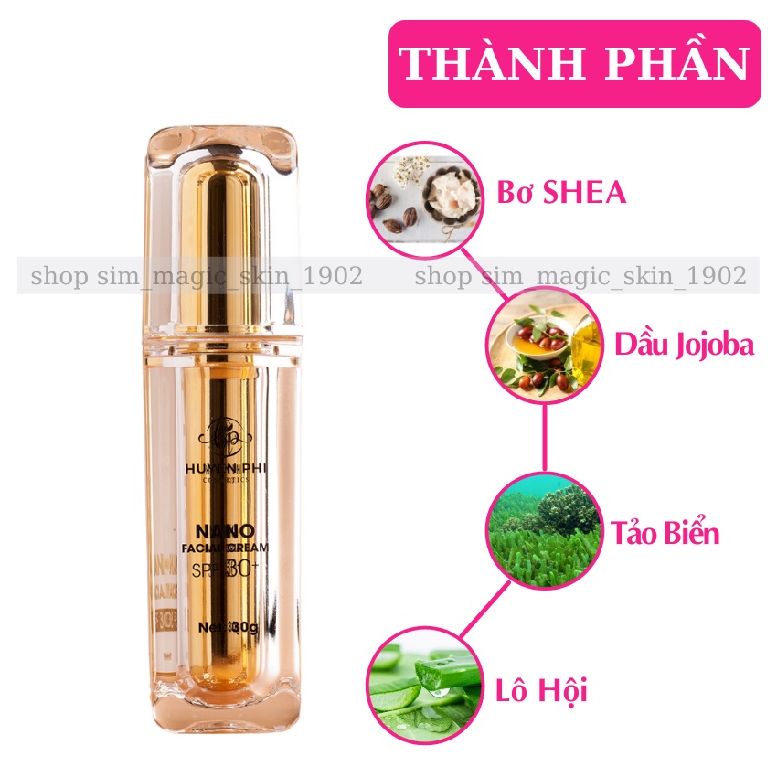 Kem Face Nano Huyền Phi Dưỡng Trắng Căng Bóng Chống Nắng Makeup