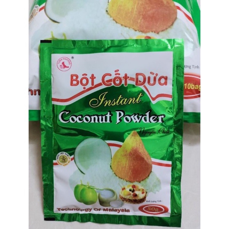 Bột cốt dừa không đường gói 50gr
