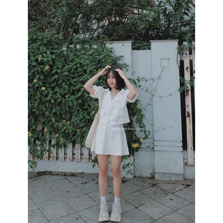 Set áo chân váy linen Bazic one