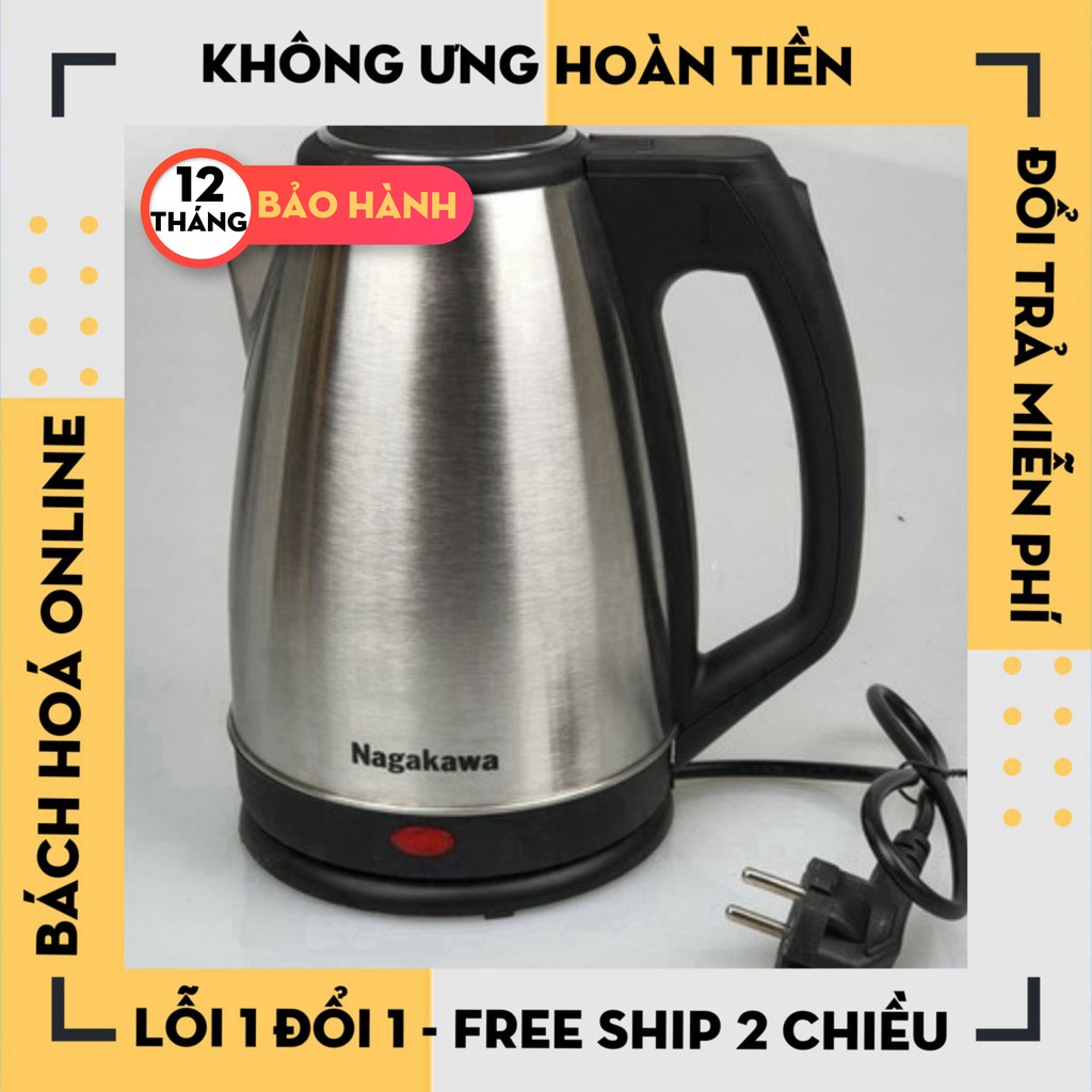 [Hàng Loại 1] Ấm siêu tốc inox dung tích 1.8L Naga NAG0312