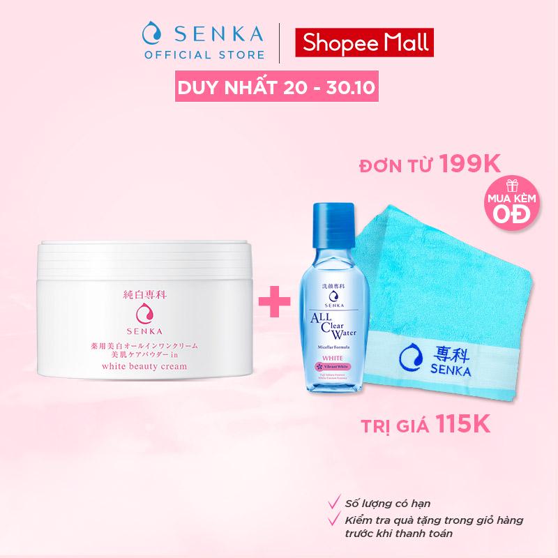 [Mã COS311 -8% ĐH250k]Kem dưỡng trắng da nâng tông 3 trong 1 Senka White Beauty_15386 100g