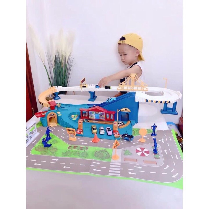 Đồ chơi đường đua cao tốc,hầm khủng Long,gara oto