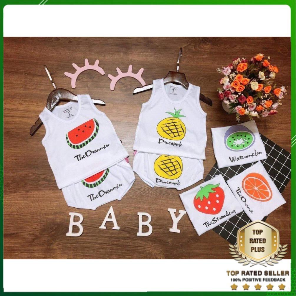 ⚜️𝐂𝐨𝐭𝐭𝐨𝐧 𝐋𝐨𝐚̣𝐢 𝟏⚜️ Sét 5 Bộ Quần Áo Cotton Hoa Quả Cho Bé Từ 5-15kg - Quần Áo Trẻ Em