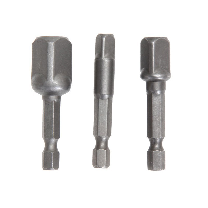 Bộ 3 thanh Lục Giác nối dài Gắn Đầu Máy Khoan Bắt Vít 1/4&quot; 3/8&quot; 1/2&quot;
