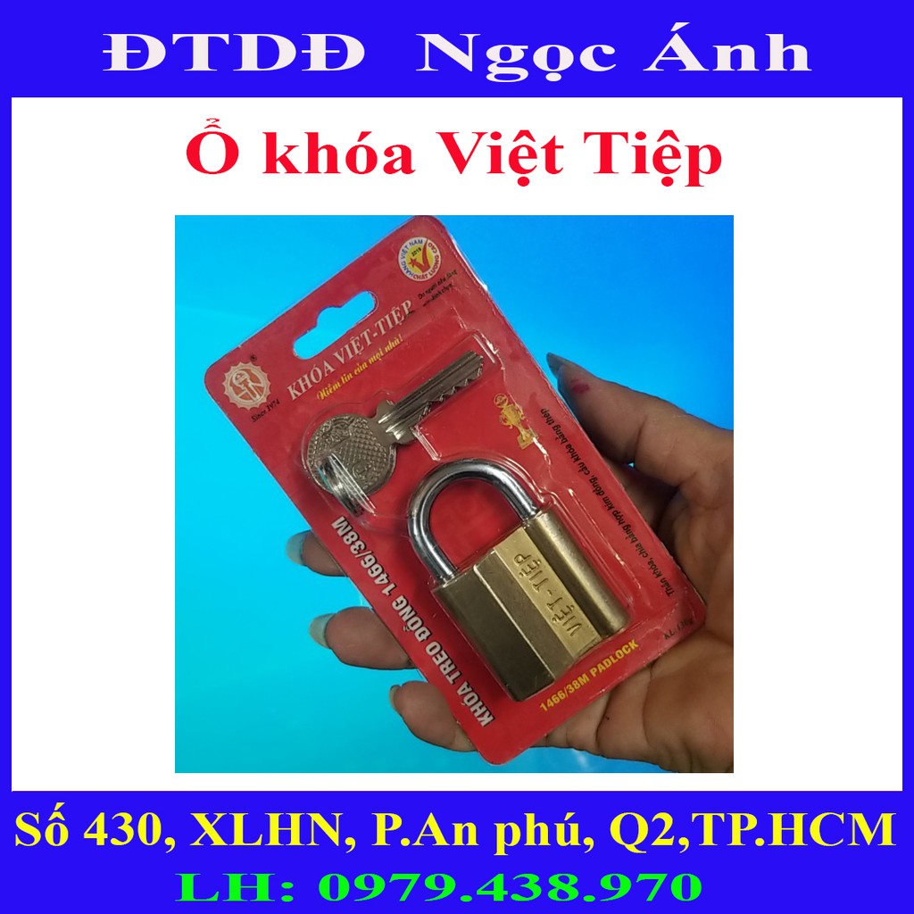 Ổ khóa Việt Tiệp 4cm, 5cm, 6cm, 7cm (Khóa treo  đồng) Hàng Việt Nam chất lượng cao