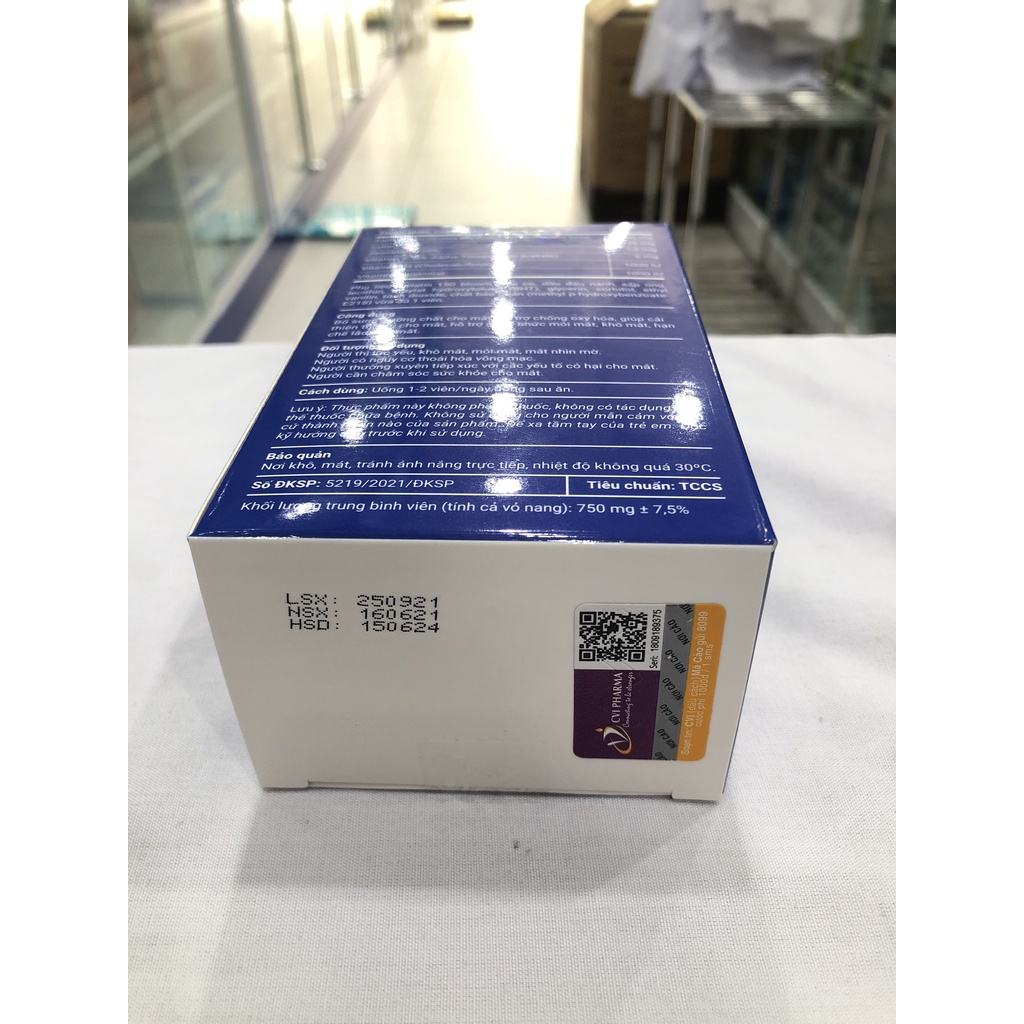 Viên Sáng Mắt Kawa Bổ sung dưỡng chất cho mắt giúp cải thiện thị lực , Giảm nhức mỏi mắt , khô mắt.