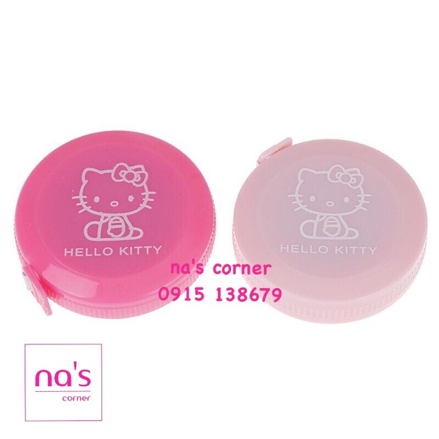 Thước dây Hello Kitty màu hồng dài 1.5m dễ thương tự động rút dây