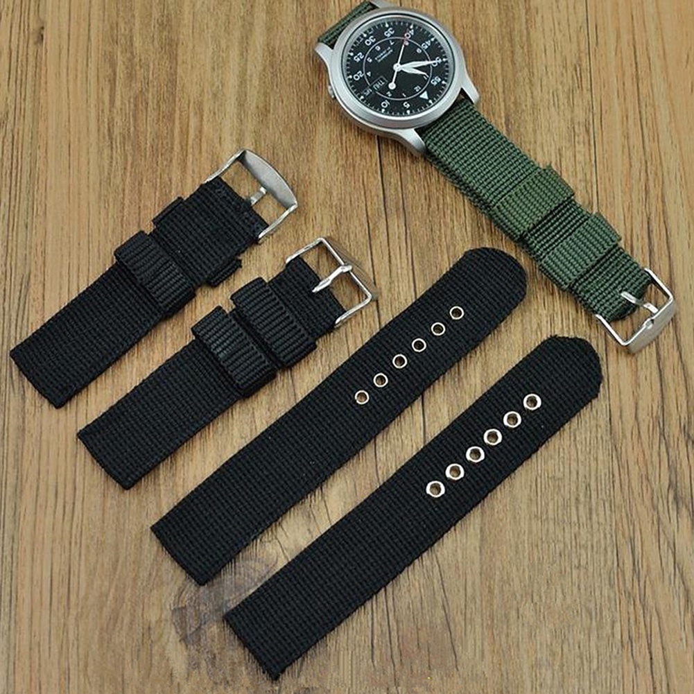 Dây đồng hồ đeo tay bằng nylon 18mm 20mm 22mm 24mm phong cách quân đội