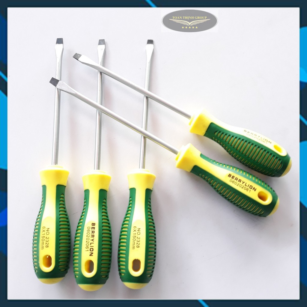 Tua Vít 1 Đầu Berrylion Đầu Âm Hoặc Dương - Nhiều Kích Cỡ 6x100mm, 6x150mm, 6x200mm -Tô Vít 1 Đầu Cao Cấp