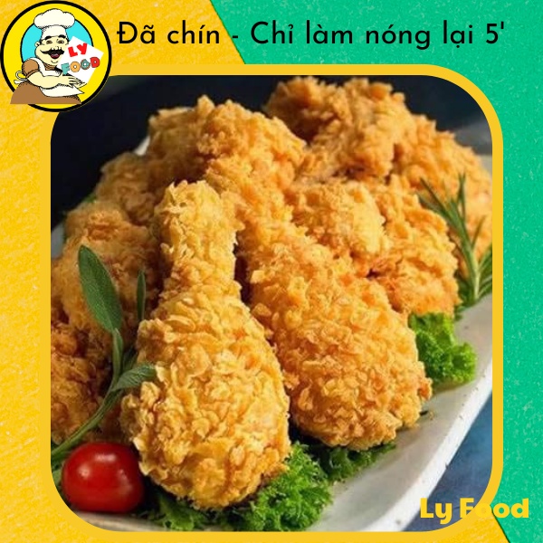 Đùi gà rán CP 10 đùi tiện lợi, làm từ Gà Tươi, ngon như gà KFC, giòn rụm, dinh dưỡng, Gà rán thơm ngon LyHouse