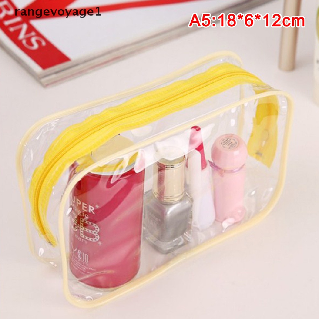 Túi Nhựa PVC Trong Suốt Đựng Đồ Trang Điểm Có Khóa Kéo Ốp