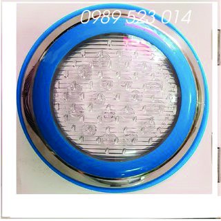 ĐÈN LED DƯỚI NƯỚC, Đèn Ốp Bể Bơi 9W, 12W, 18W Vỏ Ngoài Inox Viền Xanh Trang Trí Bể Bơi Hoặc Hồ Cá Hay Ốp Tường