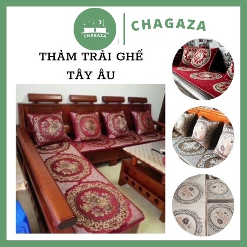 Thảm trải ghế tây âu Thảm trải trên ghế gỗ êm ái sang trọng giá rẻ